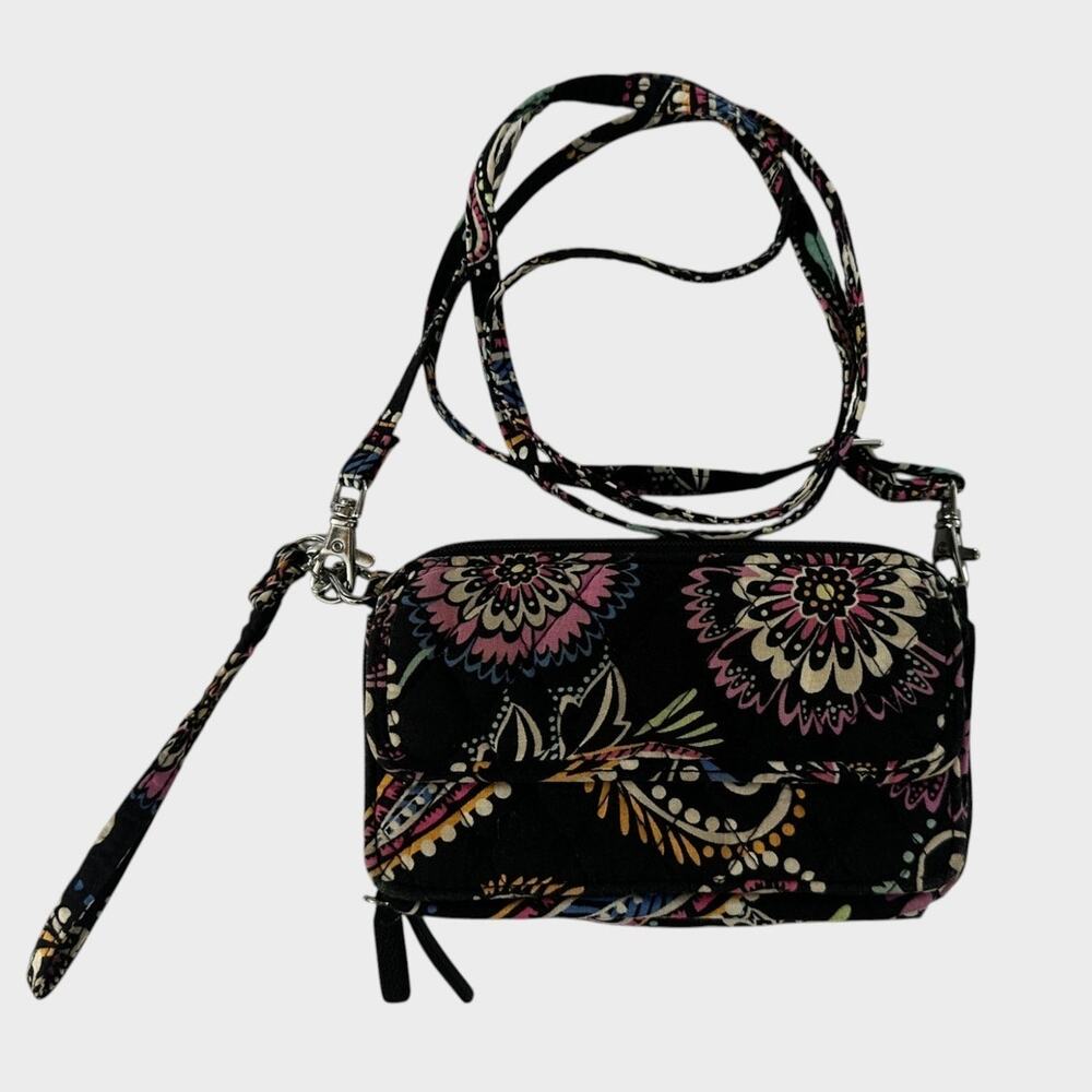Vera Bradley All in One Crossbody Wristlet Bandana Swirl Pattern
